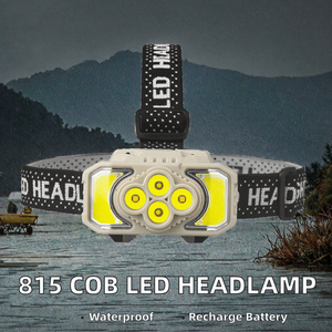 อาซาฟี 815 ไฟหน้าแบบ LED 500 ลูเมน IP44 กันน้ำ 6000K แสงเดย์ไลท์แบตเตอรี่ลิเธียมในตัวสำหรับการตั้งแคมป์และตกปลา - Product Image 2