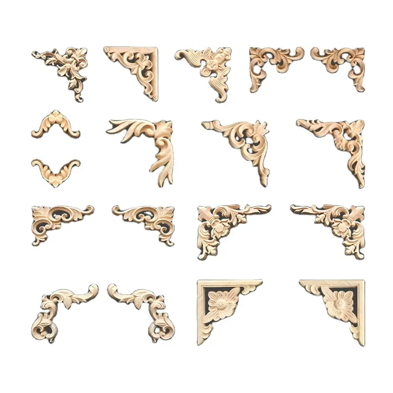 زينة خشبية مزخرفة زوايا الزوايا والمزارع غير المنتهية من الخشب منحوتة ومزينة بالحرفية لوازم الأثاث