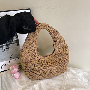 Neu Eingetroffen Hochwertige Handgefertigte Gehäkelte Papierstrohtasche für Reisen und Freizeit - Product Image 2