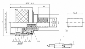 Разъем N-CJ5D, радиочастотный штекер N для коммуникационного кабеля 5D-FB 300 - Product Image 4