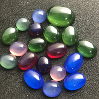 Bijoux synthétiques Pierres précieuses Ovale Rond Cabochon Pierres Transparent Rose Rouge Étoile Rubis Bleu Vert Rose Violet Blanc Étoile Saphir