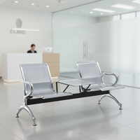 Chaises portables empilables temporaires pour événements, hôpitaux et commerces, en acier robuste, écologiques, durables, à dossier solide