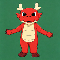 Costume de Mascotte Dragon de Feu Personnalisé avec Logo, Personnage de Dessin Animé, Modélisation 3D, Sculpture à la Bulle, Accessoires de Costume d'Animation pour Entreprise