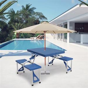 Ensemble table et chaises en plastique bleu 50 kg 1355x83x655cm pour le camping - Product Image 3