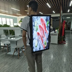 27Inch Big Size High Definition LCD Screen Backpack Billboard Street Public Advertising Equipment App Control