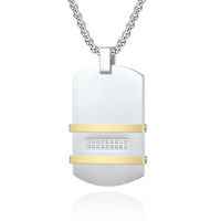 Collar Punk Chunky Choker 316L, Joyería Personalizada con Nombre, Colgante de Acero Inoxidable Tipo Dog Tag