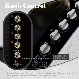 Placa de Cocina Eléctrica de Cerámica Doopen de 30 Pulgadas, 4 Quemadores, Control por Perillas, Superficie Lisa Integrada, Estufa de Cocina Doméstica - Product Image 4