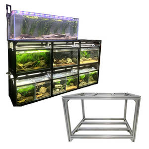 Présentoir à poissons d'<span class=keywords><strong>aquarium</strong></span> en aluminium présentoir à poissons meuble TV Table d'appoint en bois personnalisé support d'<span class=keywords><strong>aquarium</strong></span> Simple - Product Image 1