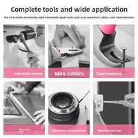 Ensemble d'outils ménagers de 58 pièces, kit d'outils, ensemble d'outils à main pour la réparation à domicile et le bricolage