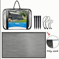 Auvent pare-soleil pour caravane RV, maille noire, écran de confidentialité pour camping-car, pare-soleil à roulettes sur le côté