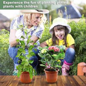 Treillis circulaire en métal de 17,5 pouces <span class=keywords><strong>pour</strong></span> plantes grimpantes d'intérieur et fleurs Hoya, support <span class=keywords><strong>pour</strong></span> petits jardins et plantes en pot - Product Image 4