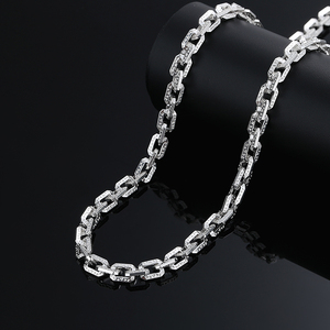 Di alta qualità Super spessa argento puro 6mm di larghezza S925 argento Sterling Hip Hop collana argento cubano catena collana a maglie - Product Image 2