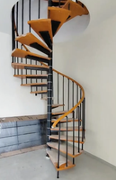 Escalier incurvé personnalisé Escalier moderne Escalier intérieur de luxe en colimaçon facile à installer Escalier d'évacuation en cas d'incendie de sécurité pour petite pièce