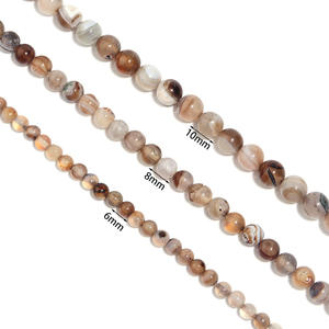 6/8/10mm produttore di perle di <span class=keywords><strong>agata</strong></span> a strisce di caffè, pietre preziose naturali, <span class=keywords><strong>agata</strong></span> di colore <span class=keywords><strong>marrone</strong></span> sfusa per realizzare accessori fatti a mano fai da te - Product Image 5