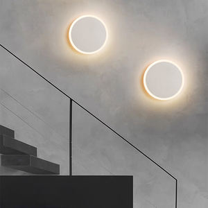 Noordse moderne ronde vorm binnenverlichting 2700k oplaadbare wandlamp voor huis slaapkamer kantoor hotel 3W led wandlamp - Product Image 4