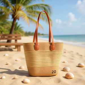 Borsa in Paglia 38*14*28CM, Borsa Intrecciata a Tracolla Singola e da Mano - Product Image 2