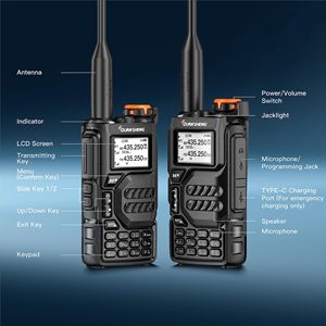 Ricetrasmettitore palmare Quansheng UV-K5 5W Tri-Band con ricezione segmento aereo, Vox, Dual Band, <span class=keywords><strong>Radio</strong></span> Analogica <span class=keywords><strong>FM</strong></span> per Radioamatori - Product Image 2