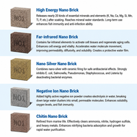 Matériaux filtrants pour aquarium Heru, briques carrées nano en terre cuite de 150 ml pour la culture de bactéries nitrifiantes et la purification de l'eau de mer