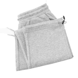 กางเกงวอร์มผู้ชายผ้าฝ้าย 100% คุณภาพสูง ทรงขาบาน สไตล์ลำลอง เอวกลาง ผ้าหนา - Product Image 2