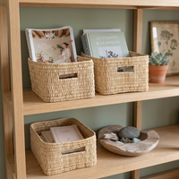 Cesta de lavandería plegable multifunción de mimbre tejida a mano con asas, bolsa de almacenamiento ecológica para cocina, hogar, alimentos y ropa