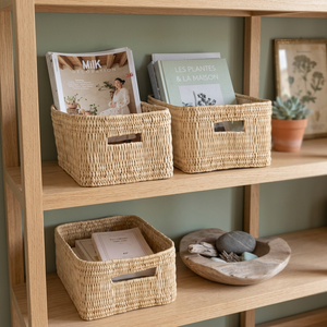 Handwoven Reed <b>Wicker</b> Foldable Laundry <b>Basket</b> with Handles Eco-Friendly Storage for Kitchen Bag & Home Organization Wholesale - Product Image 3