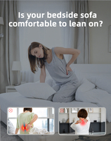 Coussin de lit compensé orthopédique en mousse haute densité pour le sommeil, la lecture, le soutien du dos et le soulagement des douleurs aux jambes