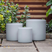 Pots à fleurs en fibre d'argile écologiques multicolores les plus vendus, pots de plantation pour jardin extérieur avec trou de drainage
