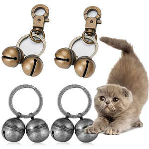 कुत्ते की घंटी पालतू कॉलर बेल को दूर रखती है और गर्दन आभूषण धातु की चेन घंटी को दूर रखती है - Product Image 3