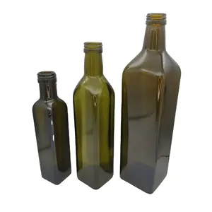 Garrafa de vidro de óleo de azeite marasca, garrafa verde antiga de 500ml para cozinhar azeite