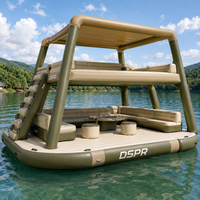 Plateforme flottante gonflable en EVA avec surface antidérapante, pont pneumatique en PVC Drop Stitch pour lac, océan, yacht, jet ski et fêtes