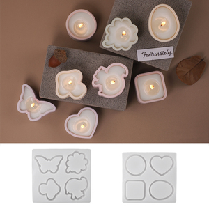 DM1226 Mini Candle Cup Silicone <strong>Mold</strong> Love <strong>Mushroom</strong> Gypsum Storage Box Candlestick <strong>Molds</strong> for Aromatherapy Candle Making - Product Image 2