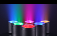 Equipo de DJ, Mini Focos LED Impermeables de 6x18w, Alimentados por Batería, Control Remoto DMX Inalámbrico, IP65, Luz de Escenario con Bola Redonda