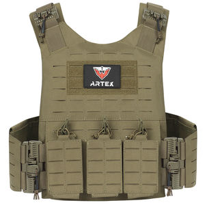Gilet tactique porte-plaques en polyester 1000D, découpe laser MOLLE, gilet de protection pour entraînement personnel, imperméable, camouflage CP - Product Image 3