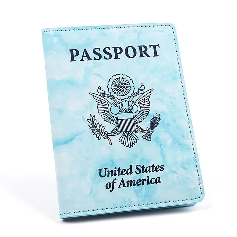 Америка паспорт и вакцины держателя карты комбо искусственная кожа паспорт кошельки Чехлы для клиентов из США для мужчин и женщин