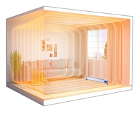 Chauffage électrique en graphène 220v prise britannique/américaine radiateur soufflant étanche pour chambre à coucher ménage Garage hôtel utilisation Installation autoportante