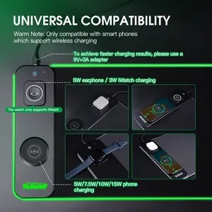 3-in-1 Magnetic Wireless Charging Mouse Pad Ultra Large Batch Customized Office Desk Pad Wireless Charging Luminous Mouse Pad