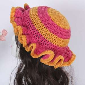 Chapeaux Bob en Crochet Faits Main Unisexe Multicolores pour Halloween – 100% Acrylique Respirant et Imperméable de Haute Qualité – Vente en Gros - Product Image 4