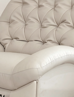 Fauteuil inclinable électrique de style minimaliste, chaise simple en similicuir pour salon, fauteuil de détente inclinable.