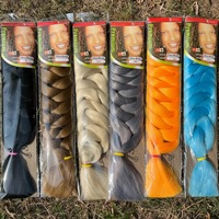 Extensions de cheveux synthétiques en gros, tresses torsadées au crochet, 82'' 165g, fibres synthétiques de qualité supérieure, trame simple Yaki