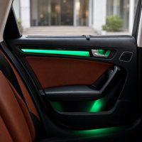 Kit d'éclairage d'ambiance intérieur Trontech Audi A4 B8 2009-2015, 64 couleurs, contrôle par application, lampe d'ambiance LED, moulage 1:1, garniture complète, CE RoHS