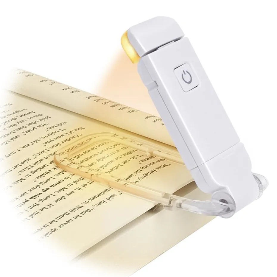 LIANGTE Custom Droshipping Agent LED USB Rechargeable Eye Protection Clip Portable Bookmark Book Reading Light