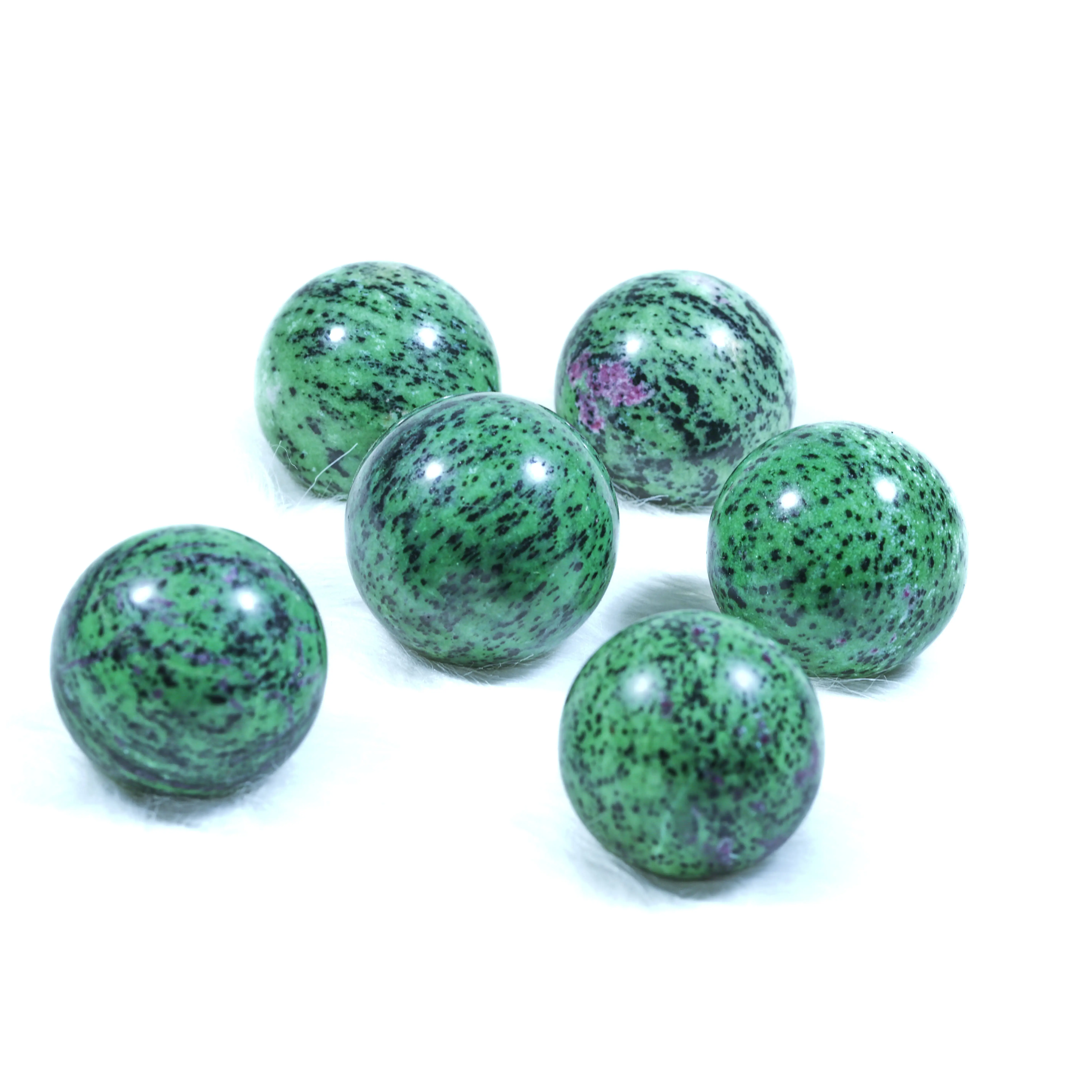 Großhandel hohe Qualität Natürliche Edelsteine Kristall Heilung Kugeln grüner Ruby Zoisite Kristalle Kugel zu verkaufen