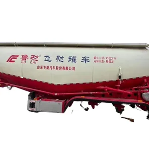 Powder flour fly ash transport 40 cubic meters light tanker aluminum alloy bulk cement trailer