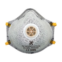 Masque respiratoire industriel certifié FFP2 EN149, tissu non tissé, charbon actif, 4 couches, jetable, avec pince-nez réglable