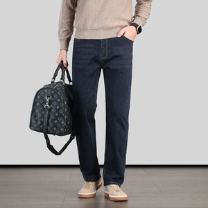 <span class=keywords><strong>Jeans</strong></span> da <span class=keywords><strong>Uomo</strong></span> Mengdiqiu di Alta Gamma Personalizzati, Blu Scuro, Vestibilità Ampia, Gamba Dritta, Comfort Elasticizzato, Denim Pronto per la Spedizione - Product Image 2