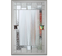 Porte en verre isolante moderne avec insert en verre teinté, finition personnalisée en zinc, cuivre et nickel, pour entrée de villa, salon ou usage extérieur
