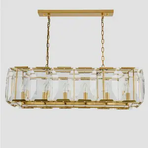 JYLIGHTING stainless steel golden creative chandelier luxury living room chandelier crystal glass oendant light