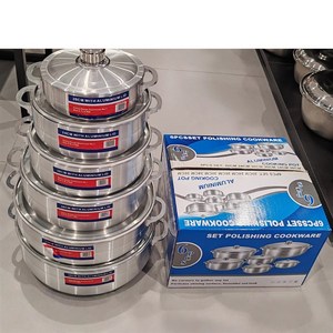 Conjunto de Utensílios de Cozinha Antiaderentes de Alumínio com 6 Peças, Ecológico, Seguro para Forno, Estilo Americano, Acessórios de Cozinha, Panela de Sopa, Panela para Ensopados, Caçarola Grande - Product Image 4