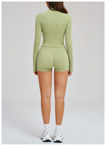 New <b>Womens</b> Nude Casual Yoga Set Three Piece Outdoor Running Fitness Gym Workout Training Active Sports Suit Spandex/<b>Nylon</b> High - Product Image 3