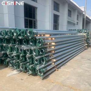 Cishine 20ft 25ft 30ft 35ft 40ft 6m 8m 10m Galvanized <strong>Solar</strong> Conical Octagonal Street <strong>Light</strong> Poles Tapered Lamp <strong>Post</strong> for Highway - Product Image 1
